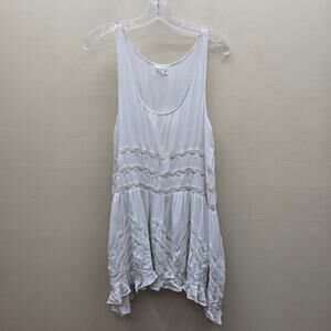 Intimately Free People Polka Dot Slip Trapeze Swing Mini Dress White Size Small